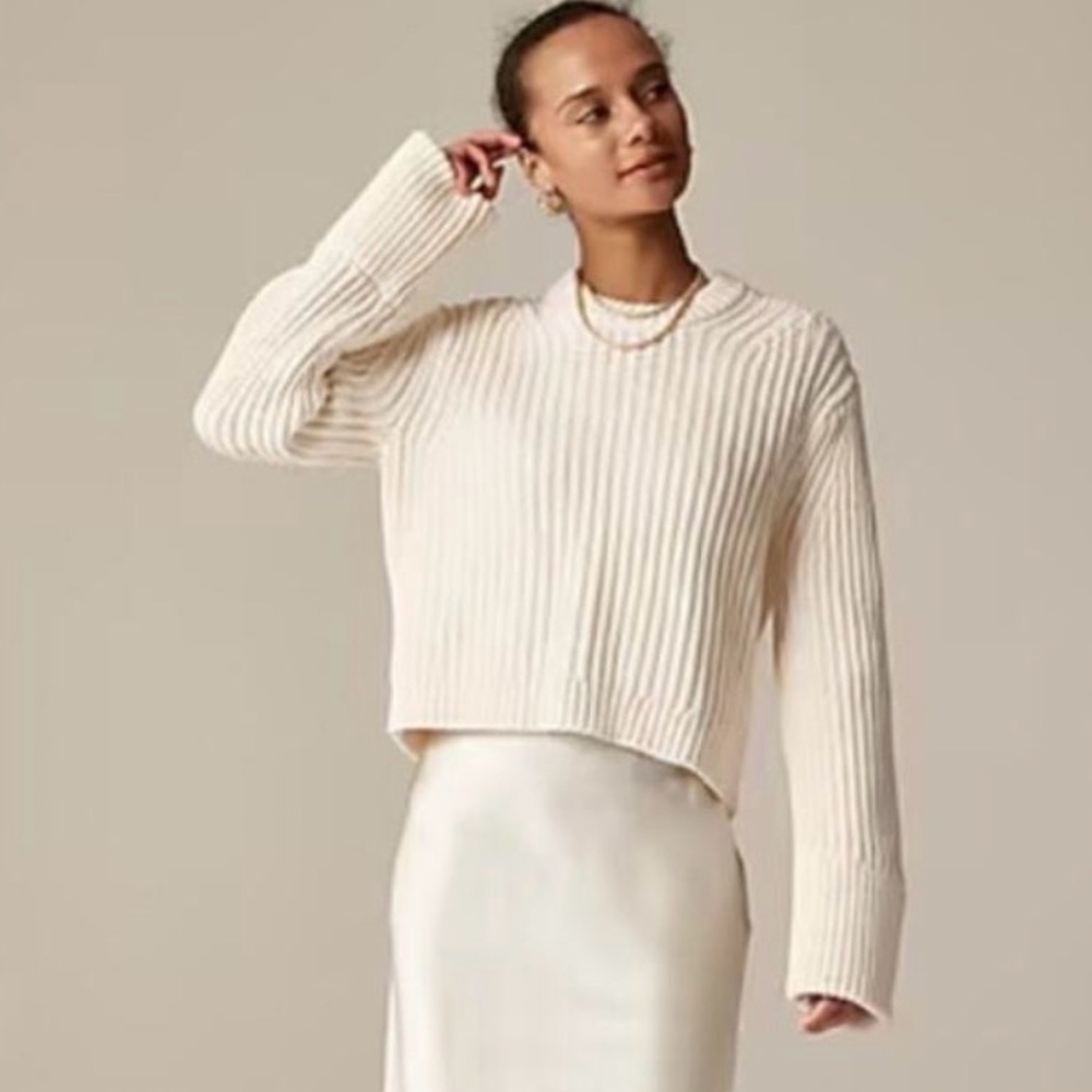 J.Crew Heritage Cotton Fisherman Crewneck Sweater – Women’s XS